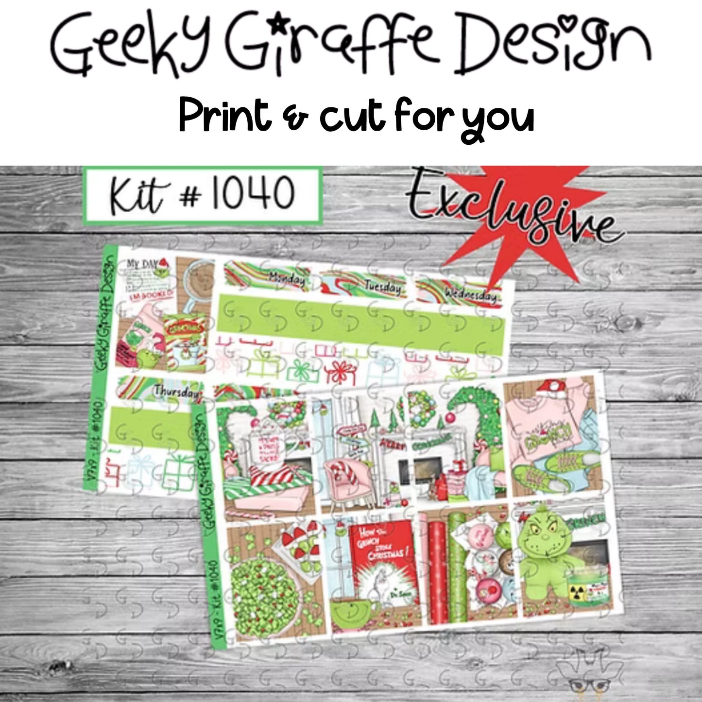 Geeky Giraffe Design kit 1040 - MUST buy printable from her shop first