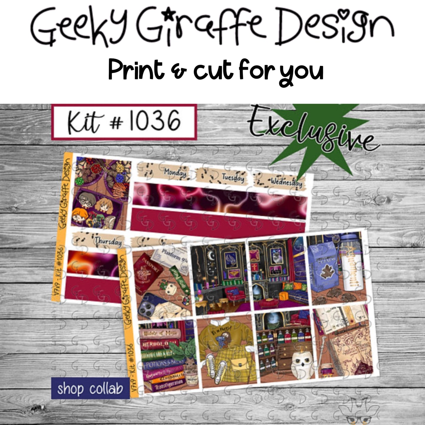 Geeky Giraffe Design kit 1036 - MUST buy printable from her shop first