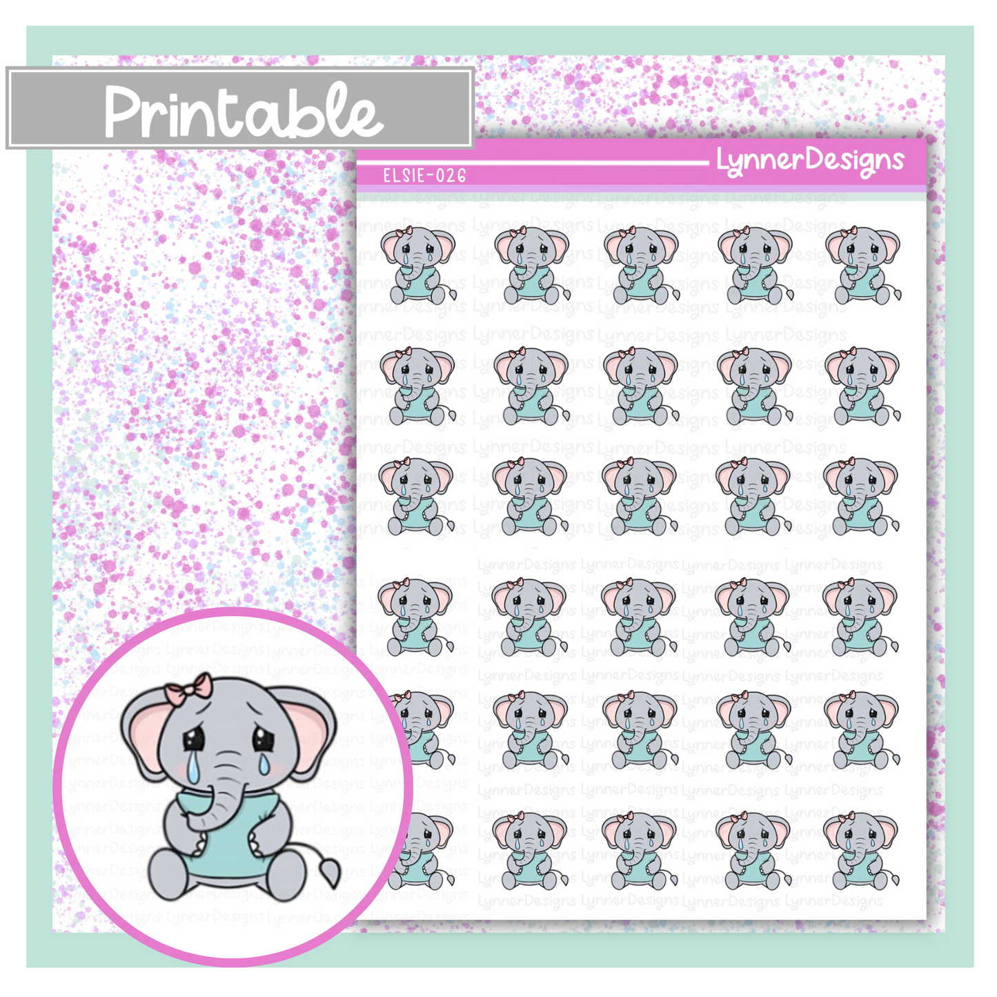 Printable - Elsie 026 - Sad / Crying