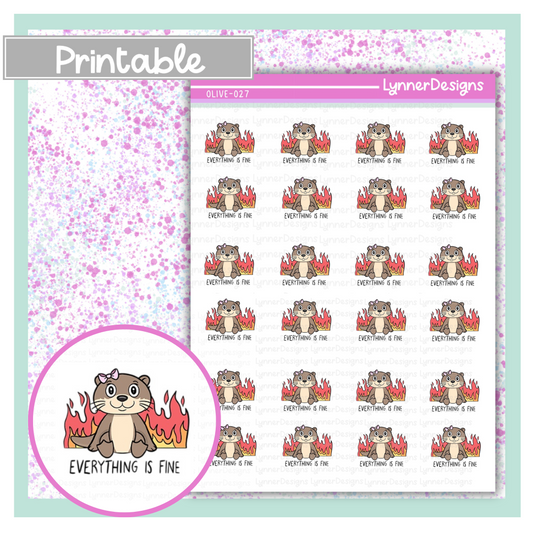 Printable - Olive 027 - Everything is Fine