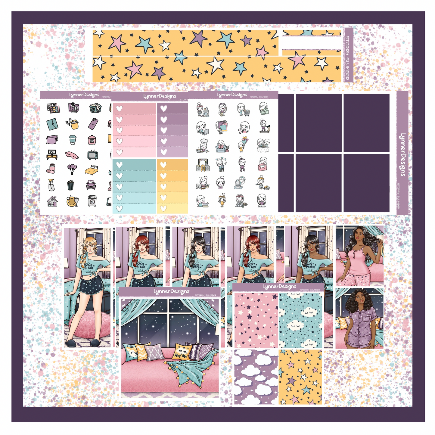 Printable - Starry Slumber - Vertical Weekly Kit