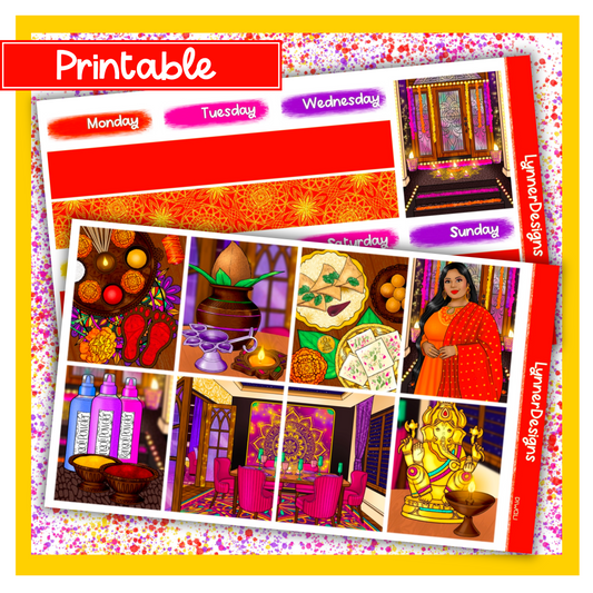 Printable - Diwali Vertical Weekly Kit
