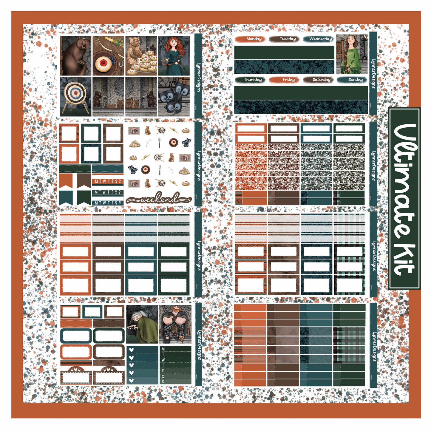 Printable - Merida - Vertical Weekly Kit