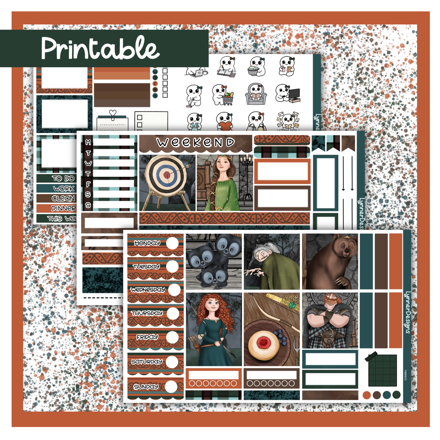 Printable - Merida Hobonichi Cousin Weekly Kit