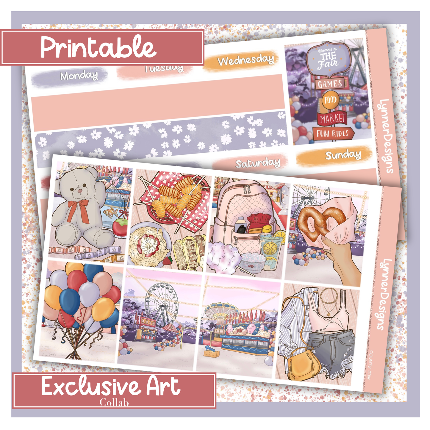 Printable - County Fair - Vertical Weekly Kit