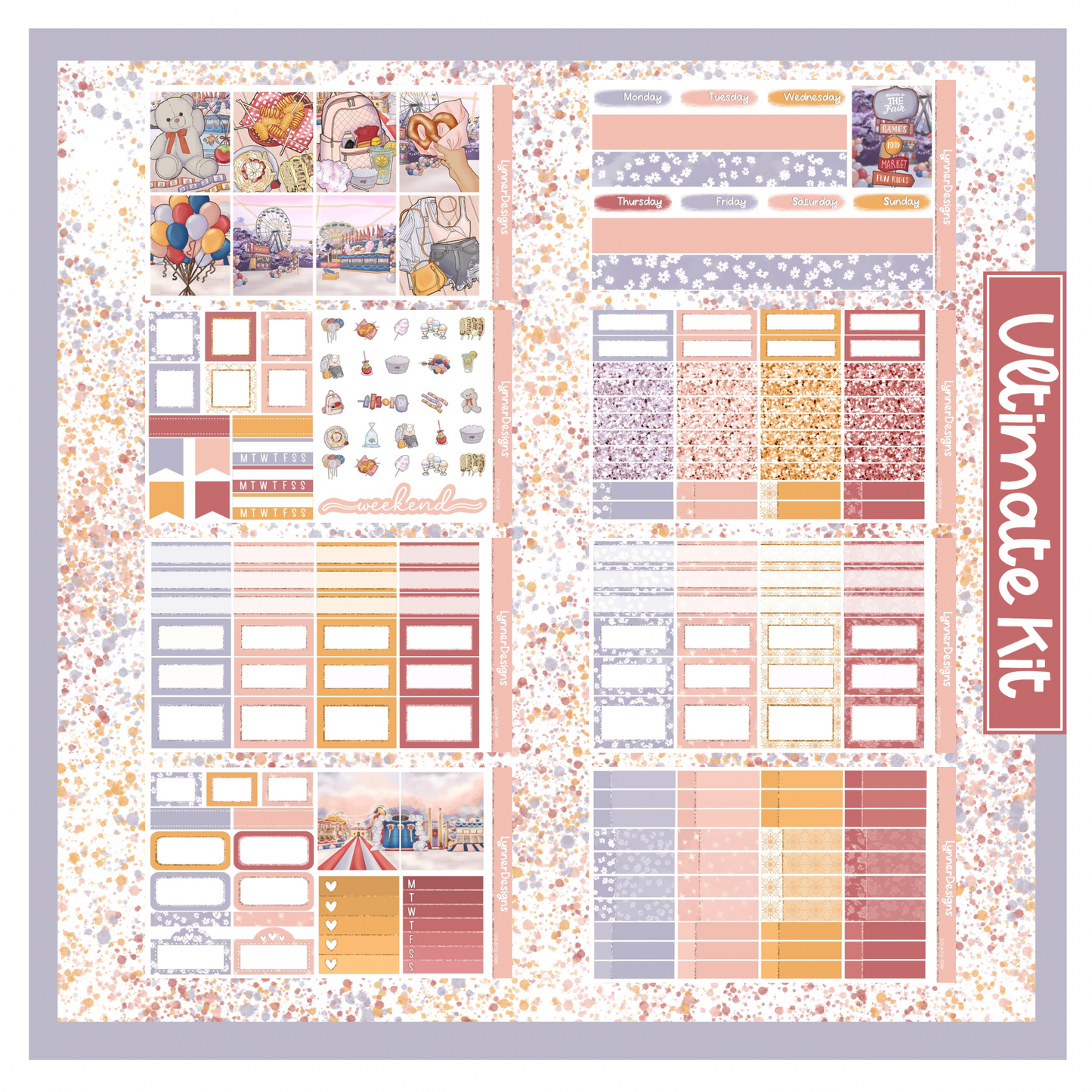 Printable - County Fair - Vertical Weekly Kit