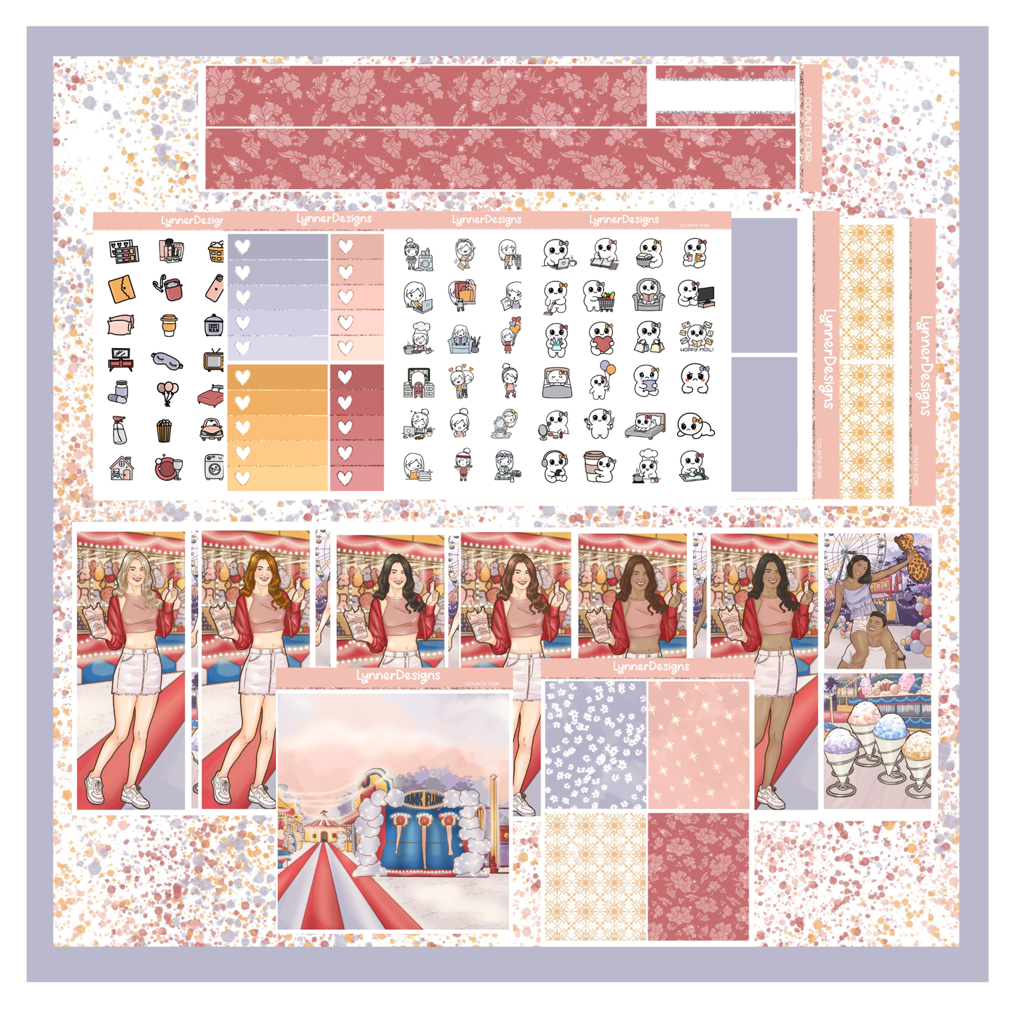 Printable - County Fair - Vertical Weekly Kit