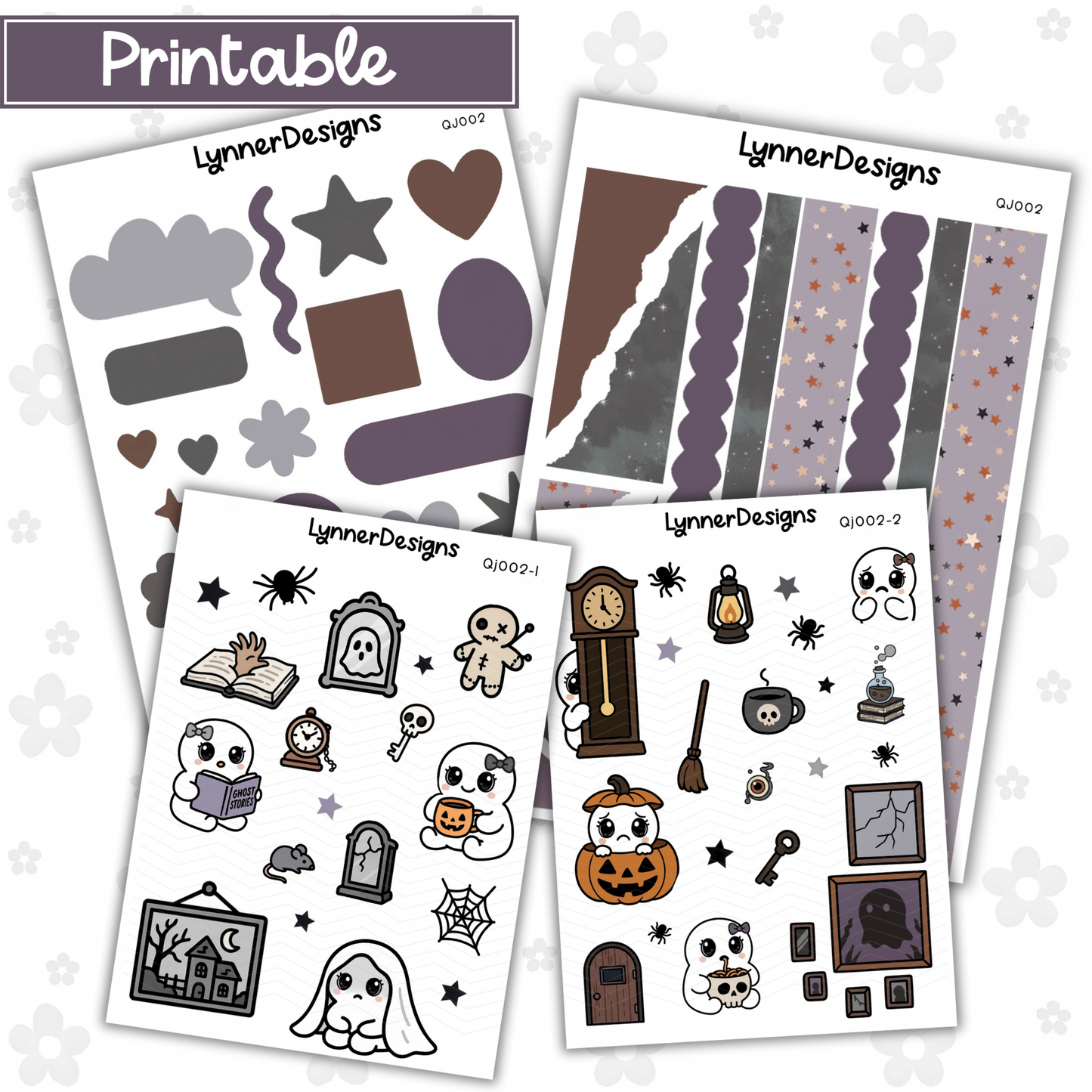Printable - Quinn QJ002 Journaling Kit - Haunted House