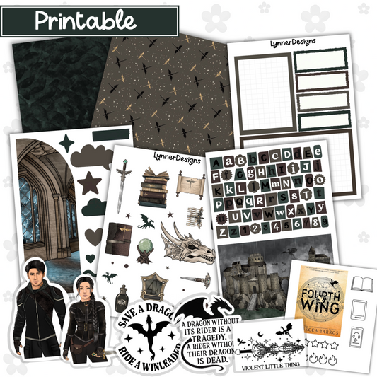 Printable - 4th Wing Book Journaling Kit