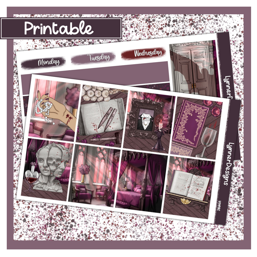 Printable - Vampire Weekly Kit – LynnerDesigns