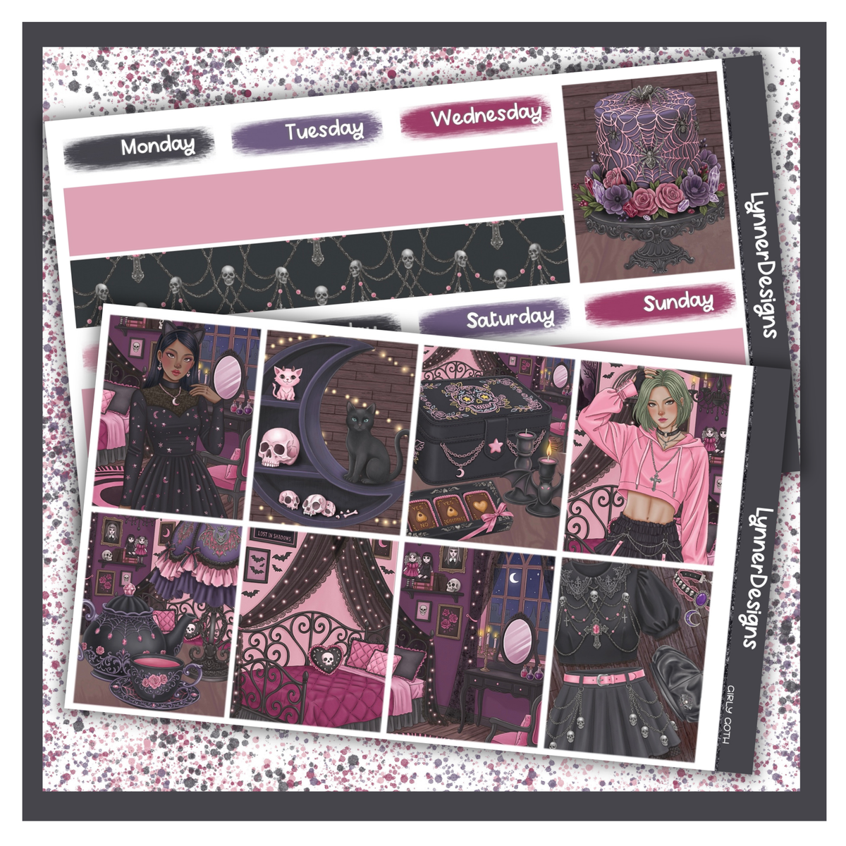Girly Goth - Vertical Weekly Kit