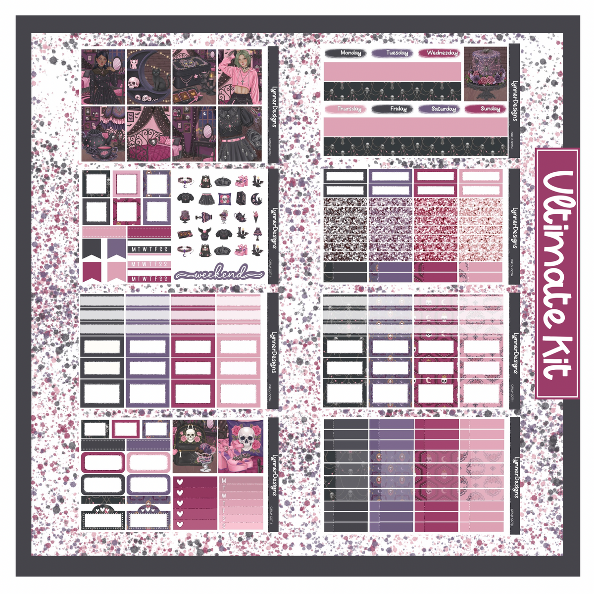 Girly Goth - Vertical Weekly Kit