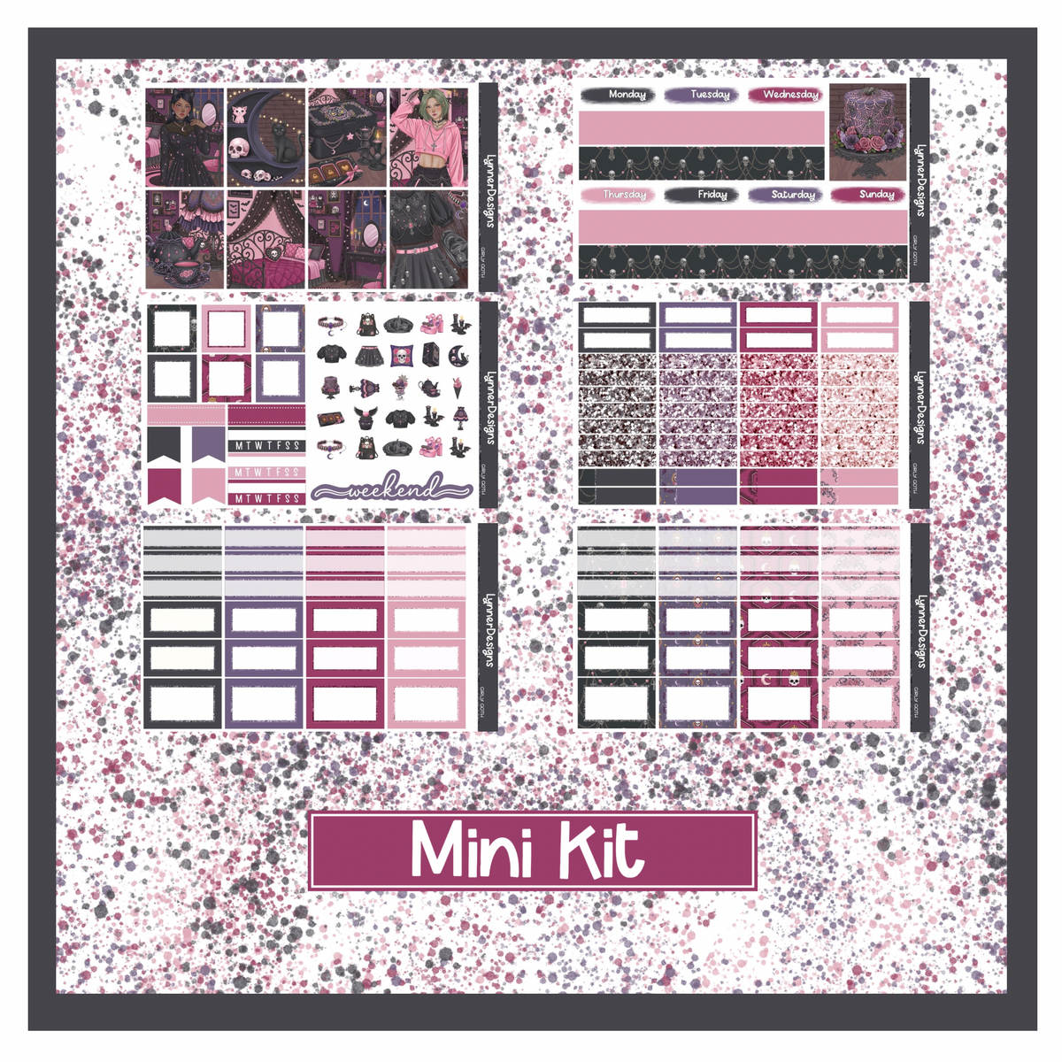 Girly Goth - Vertical Weekly Kit