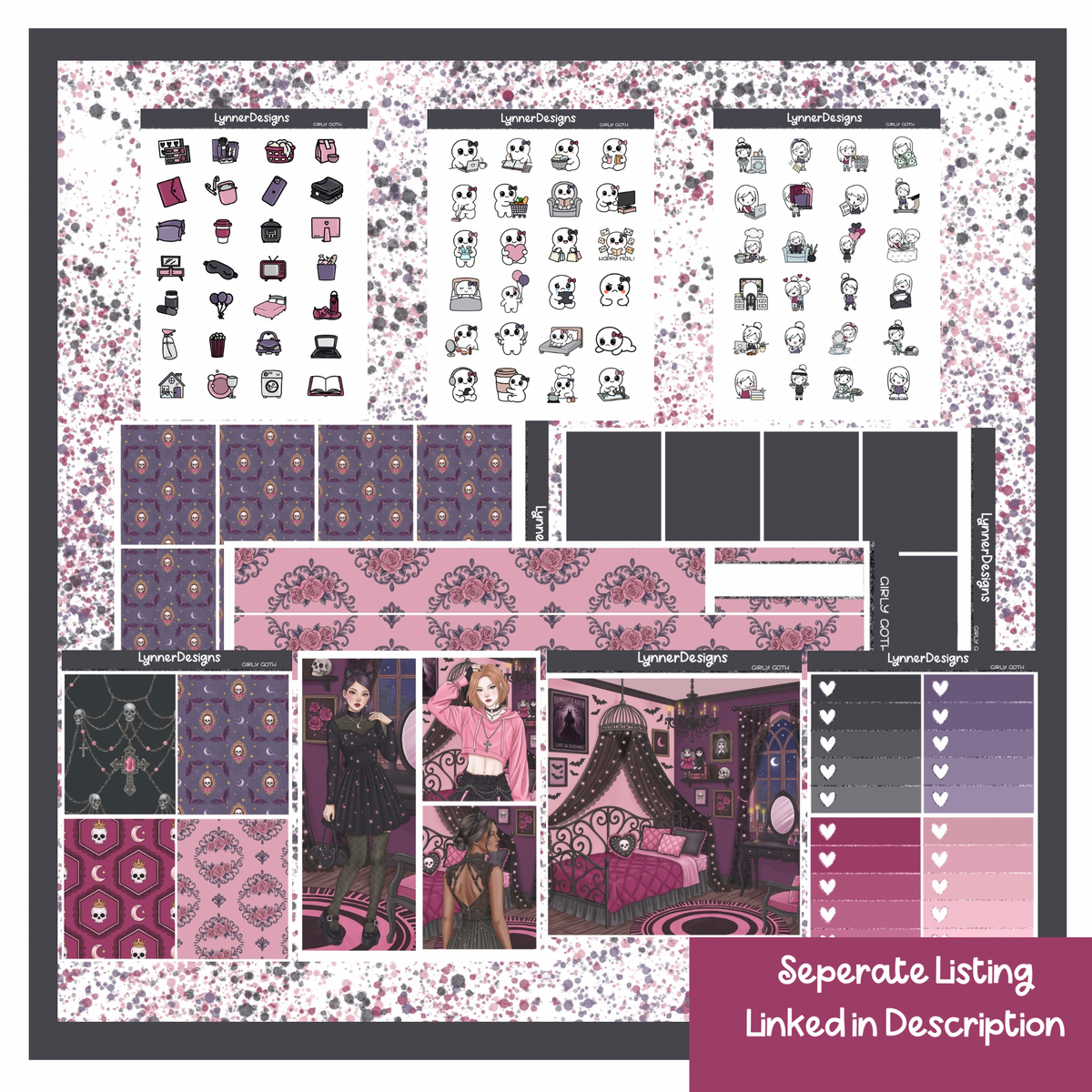 Girly Goth - Vertical Weekly Kit