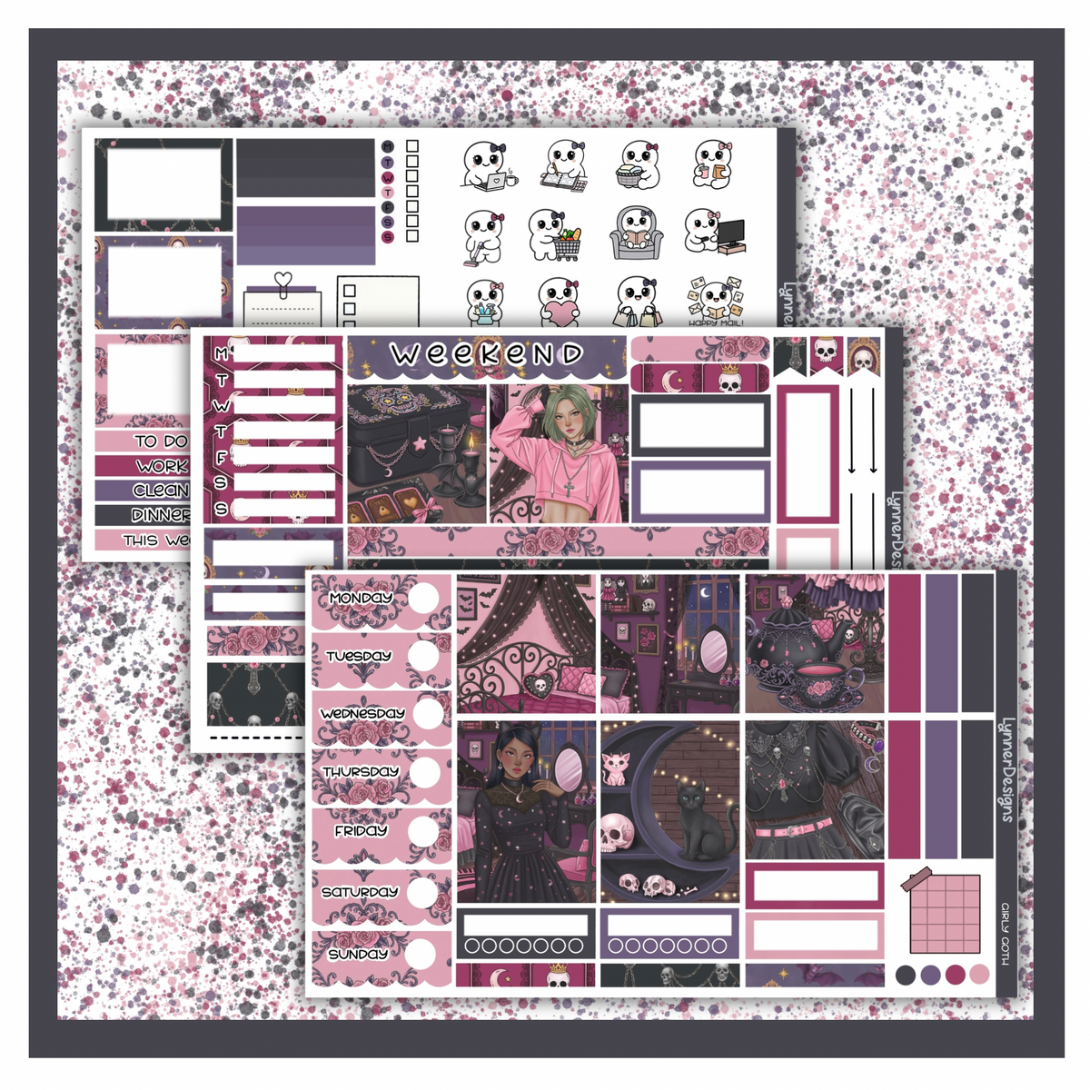 Girly Goth - Hobonichi Cousin Weekly Kit