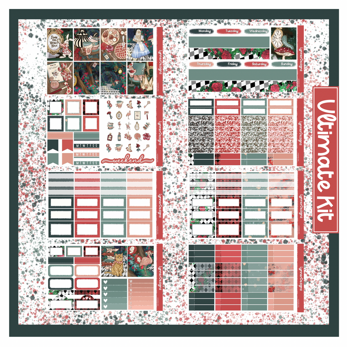 Printable - Wonderland - Vertical Weekly Kit