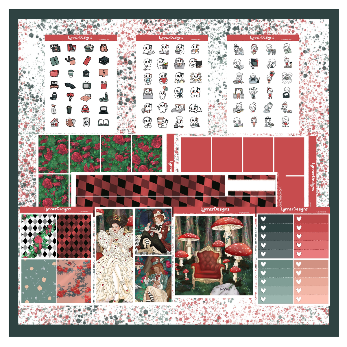Printable - Wonderland - Vertical Weekly Kit