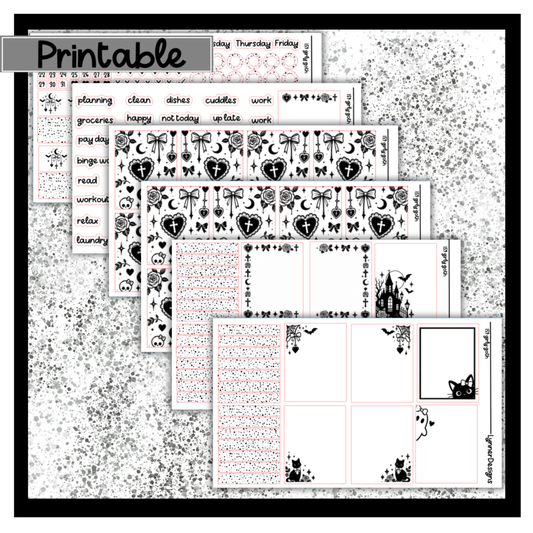 Printable - 159 Girly Goth Foil Pack
