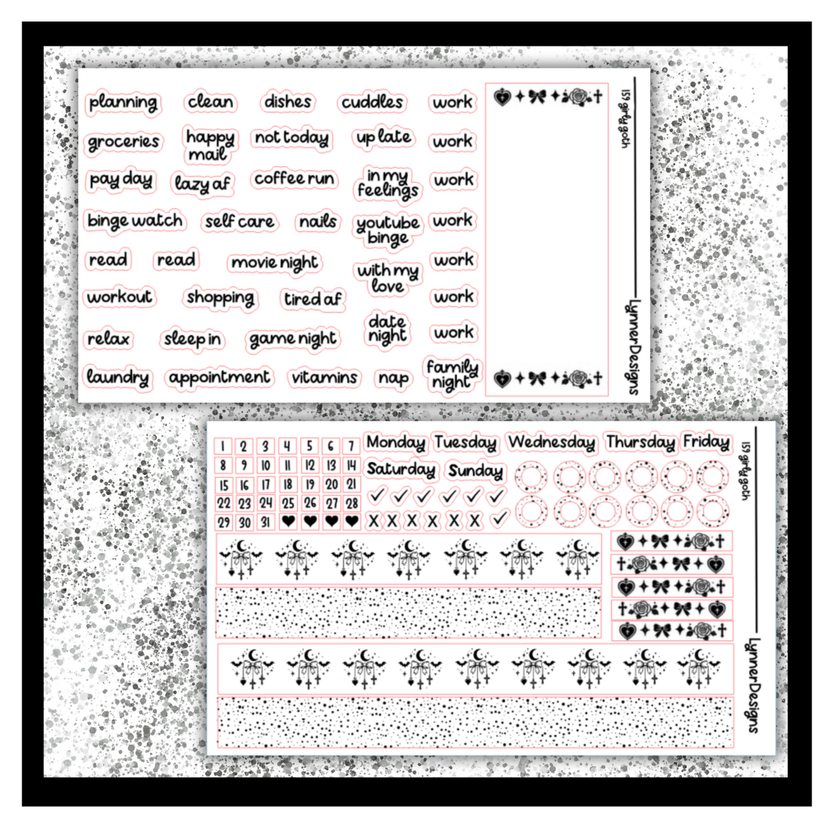 Printable - 159 Girly Goth Foil Pack