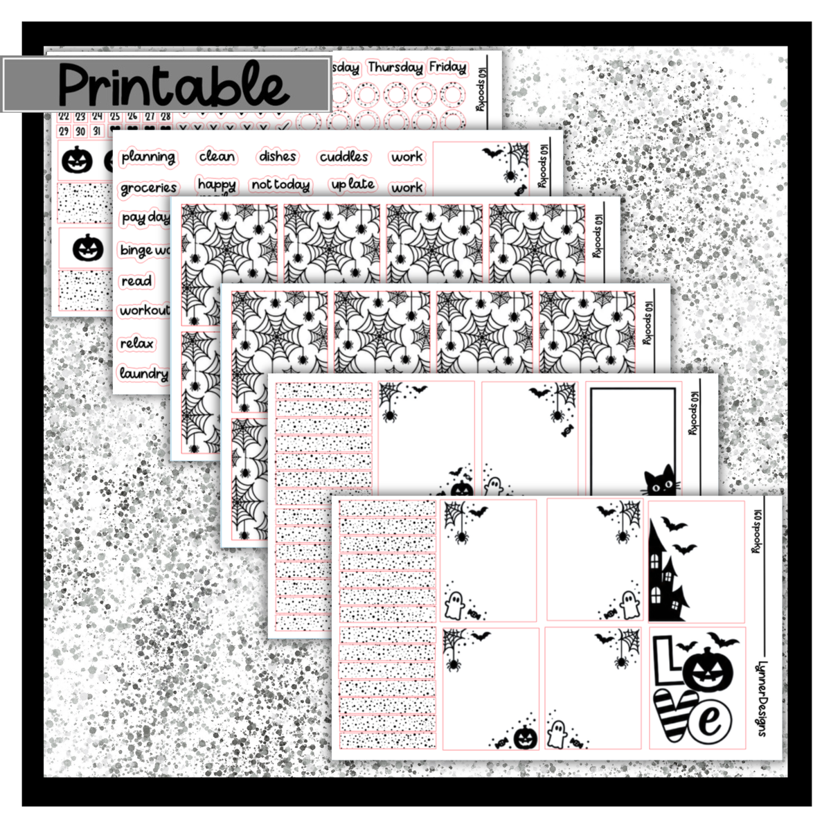 Printable - 160 Spooky Foil Pack