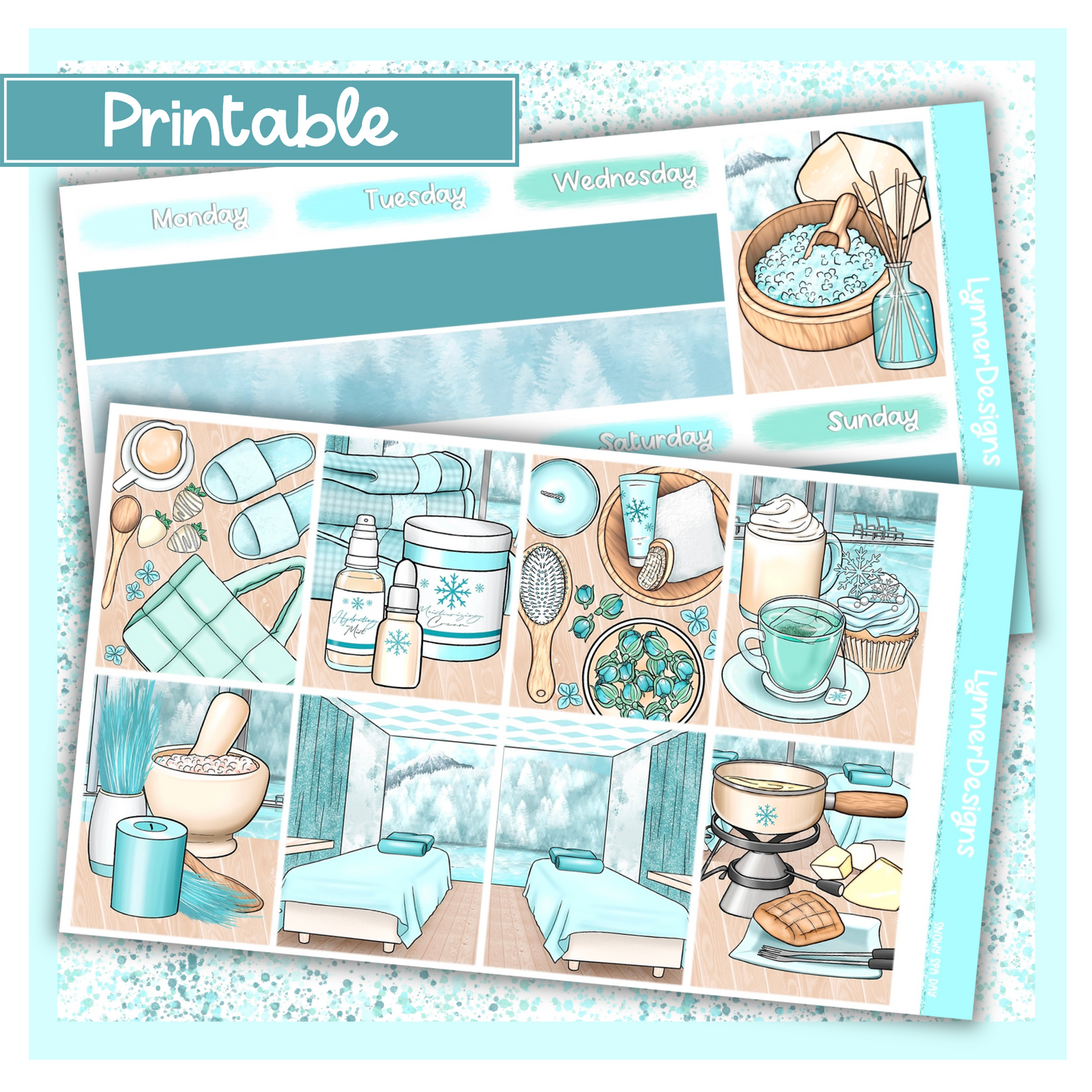 Printable - Snowy Spa Day Weekly Kit