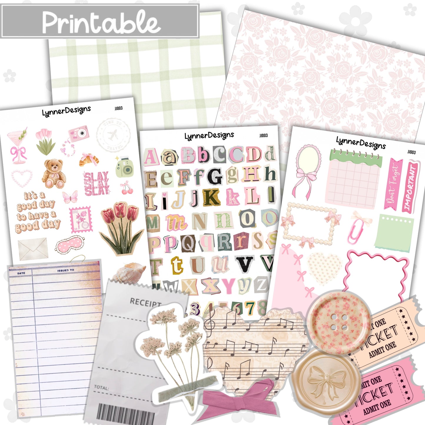 Printable - JJ003 Junk Journal Kit
