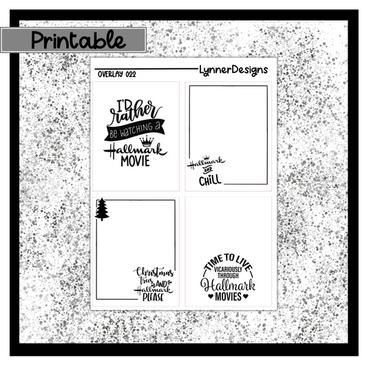 Printable Overlays 022 - Hallmark