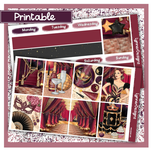 Printable - Masquerade NYE Weekly Kit