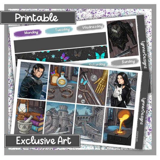 Printable - Kingfisher - Vertical Weekly Kit