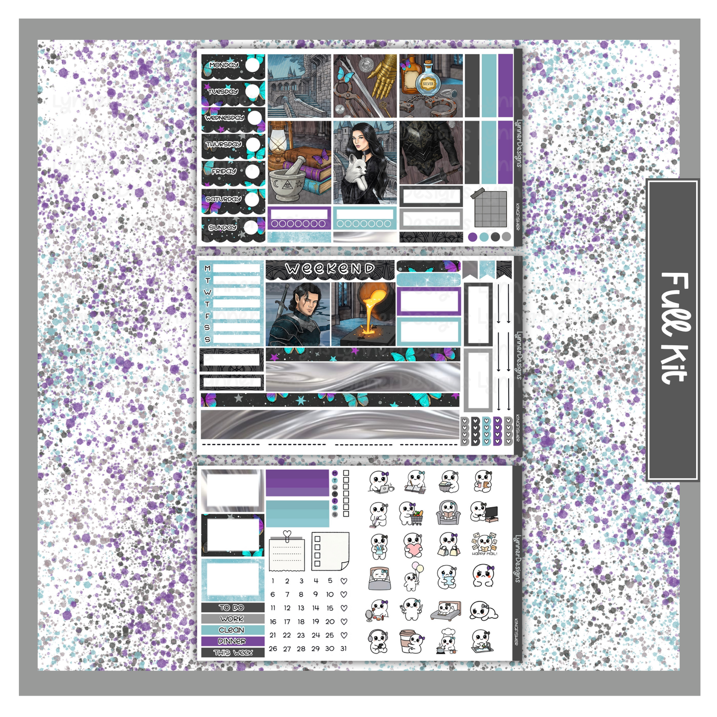 Printable - Kingfisher Hobonichi Cousin Weekly Kit