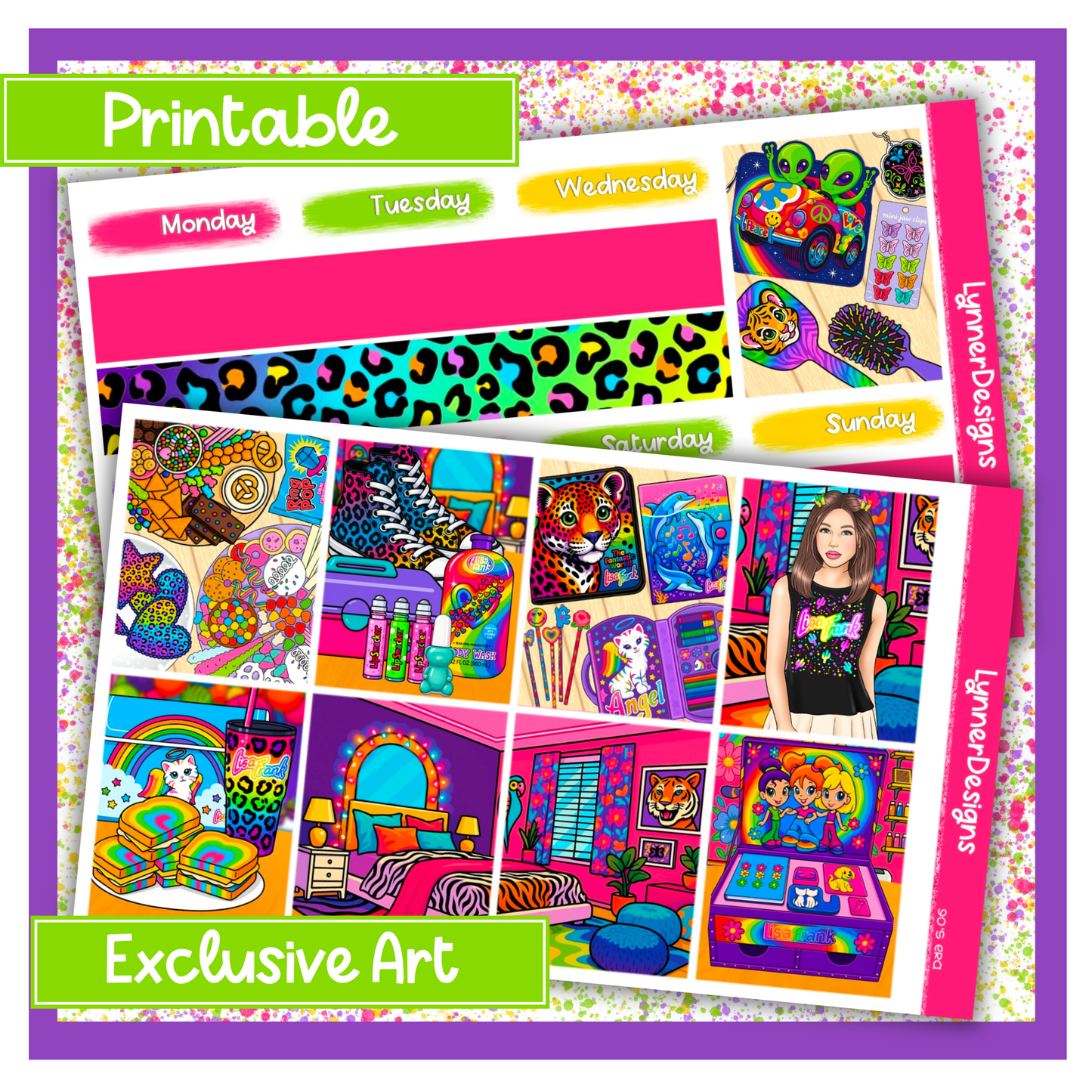 Printable - 90’s Era - Vertical Weekly Kit