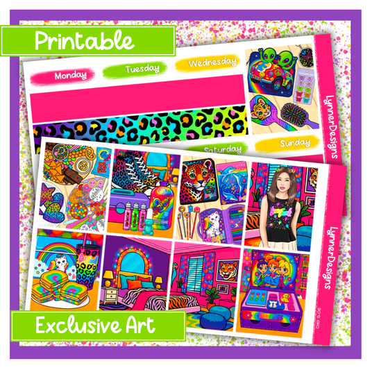 Printable - 90’s Era - Vertical Weekly Kit