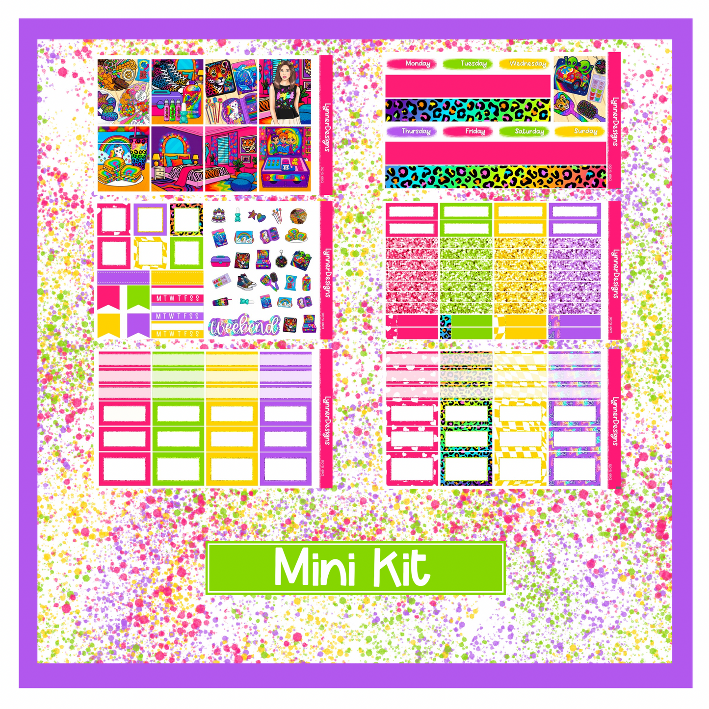 90’s Era - Vertical Weekly Kit