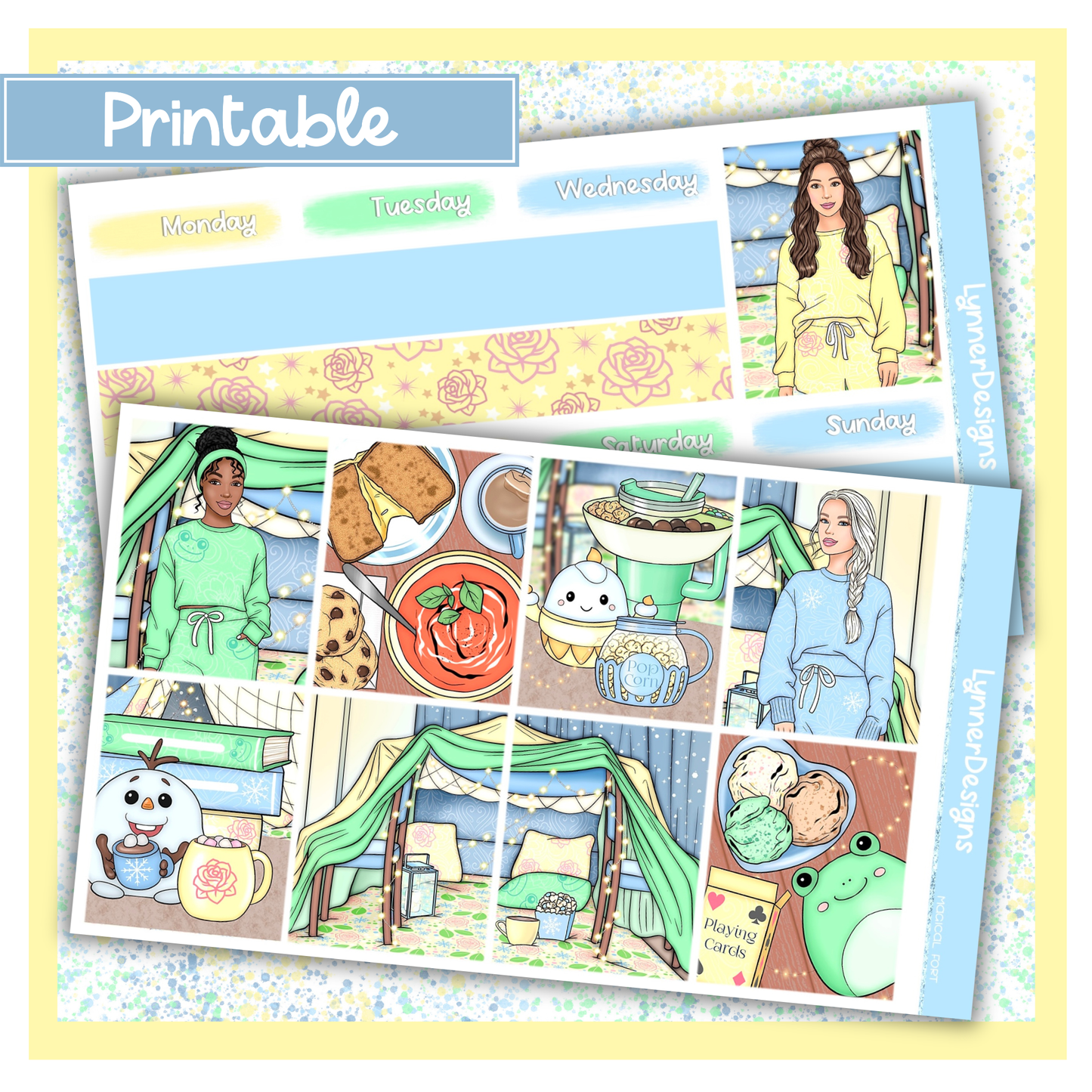 Printable - Magical Fort - Vertical Weekly Kit