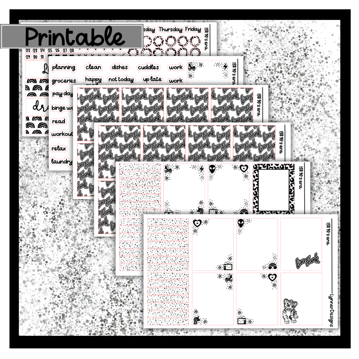 Printable - 138 90’s Era Foil Pack