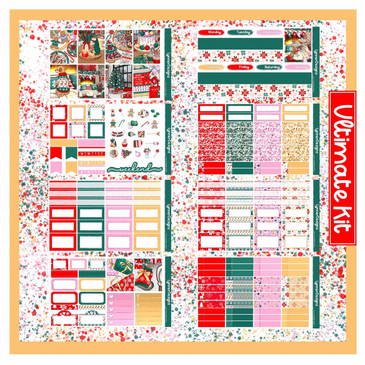 Printable - Ugly Sweater Party - Vertical Weekly Kit