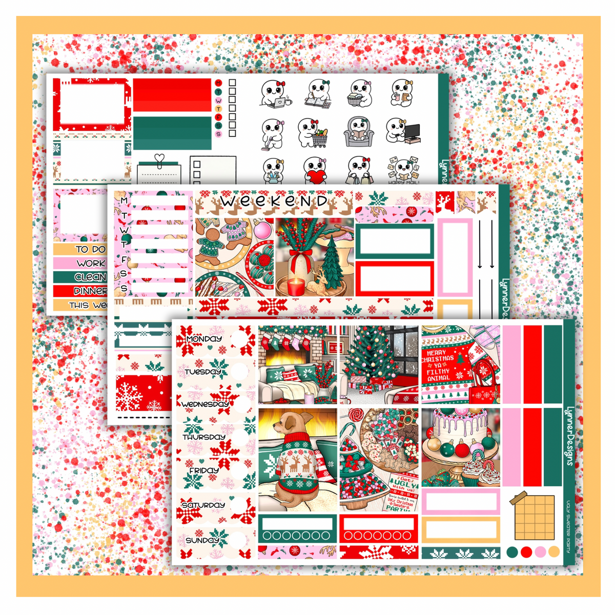 Ugly Sweater Party - Hobonichi Cousin Weekly Kit