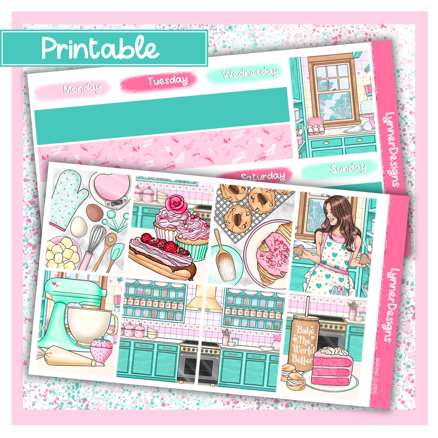 Printable - Baking Class - Vertical Weekly Kit