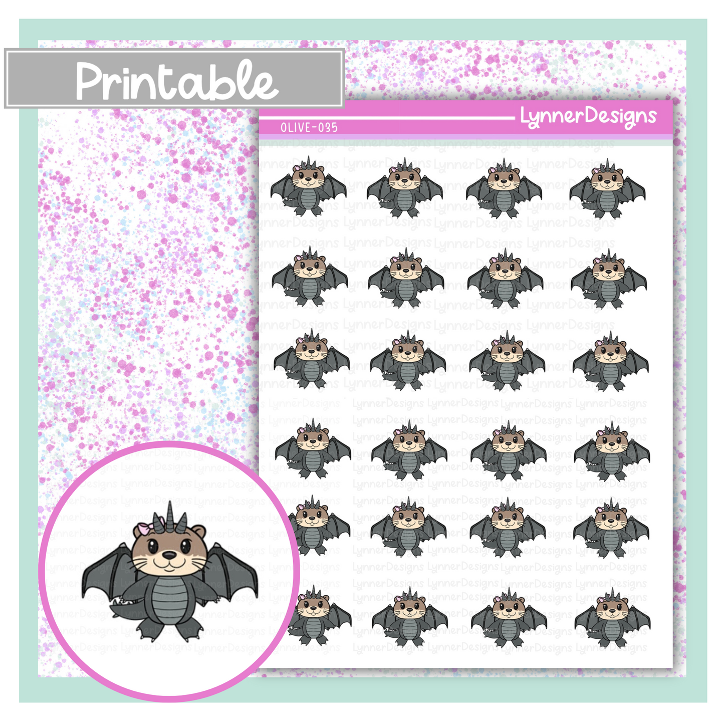 Printable - Olive 035 - Dragon