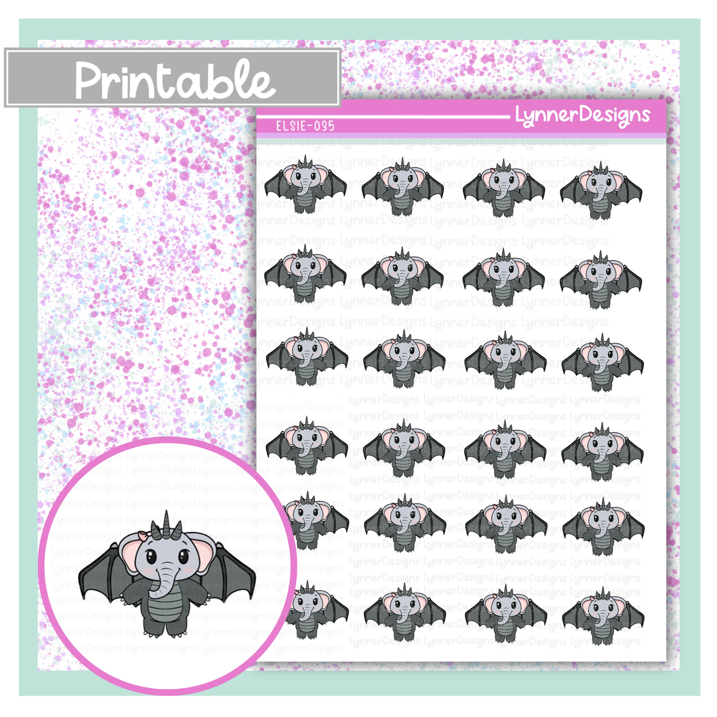 Printable - Elsie 035 - Dragon