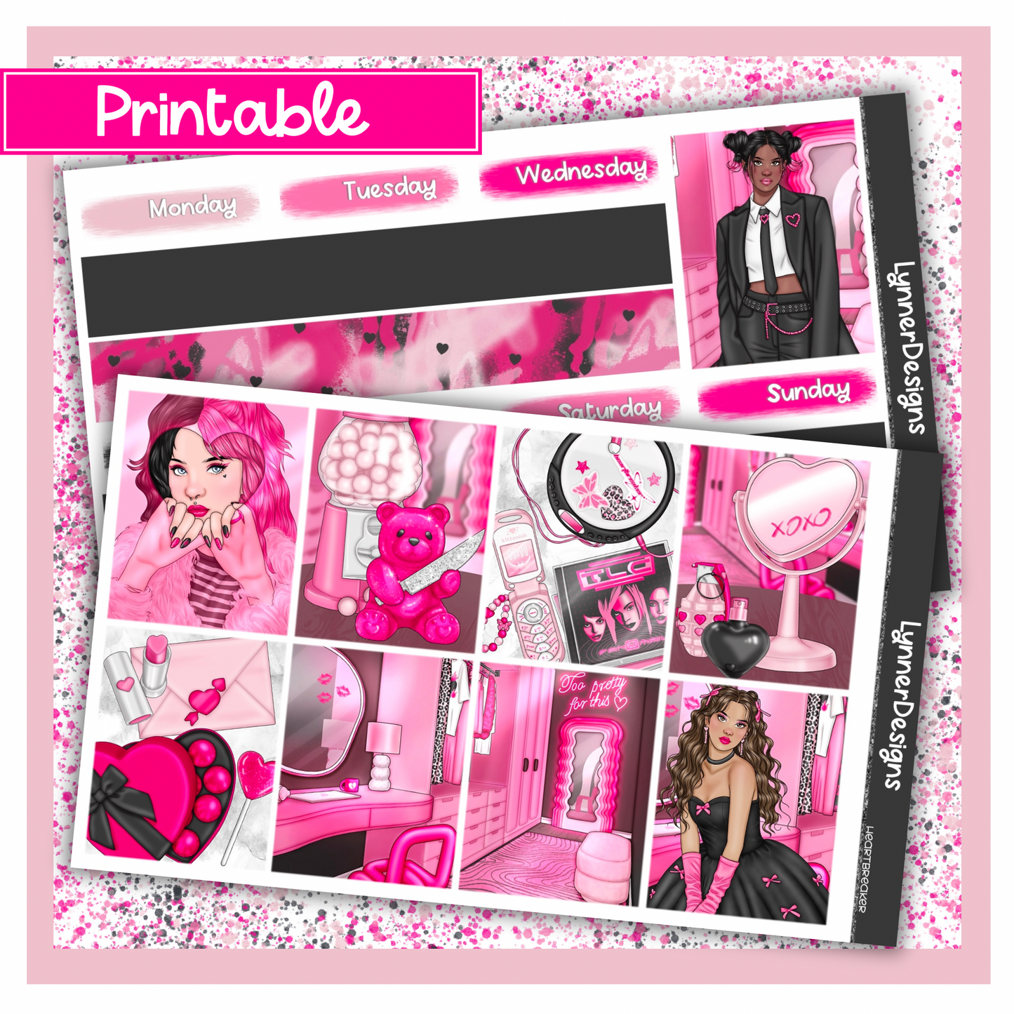 Printable - Heartbreaker - Vertical Weekly Kit