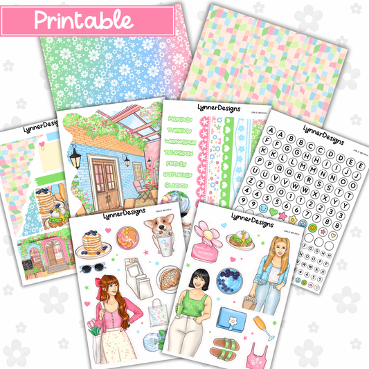Printable - Girls Brunch Journaling Kit