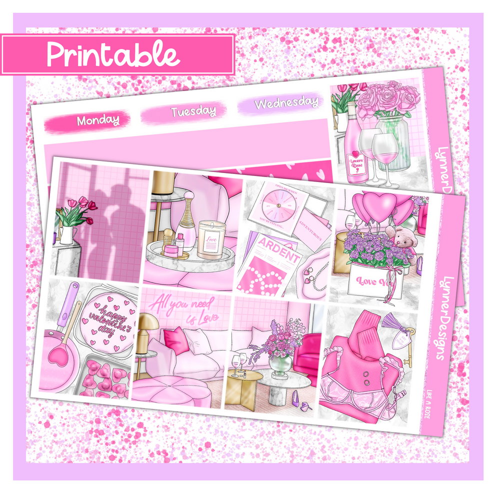 Printable - Like a Rose Weekly Kit – LynnerDesigns