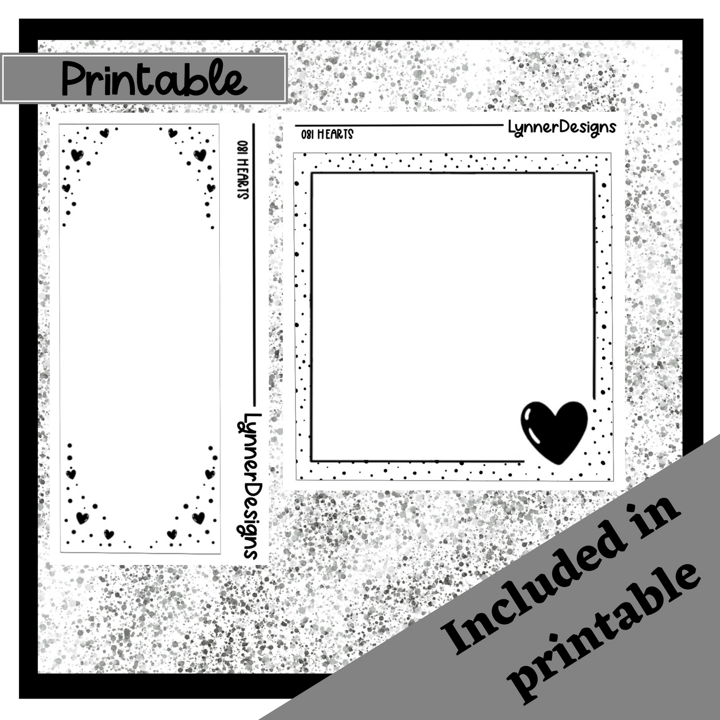 Printable Hearts 081 Foil Pack