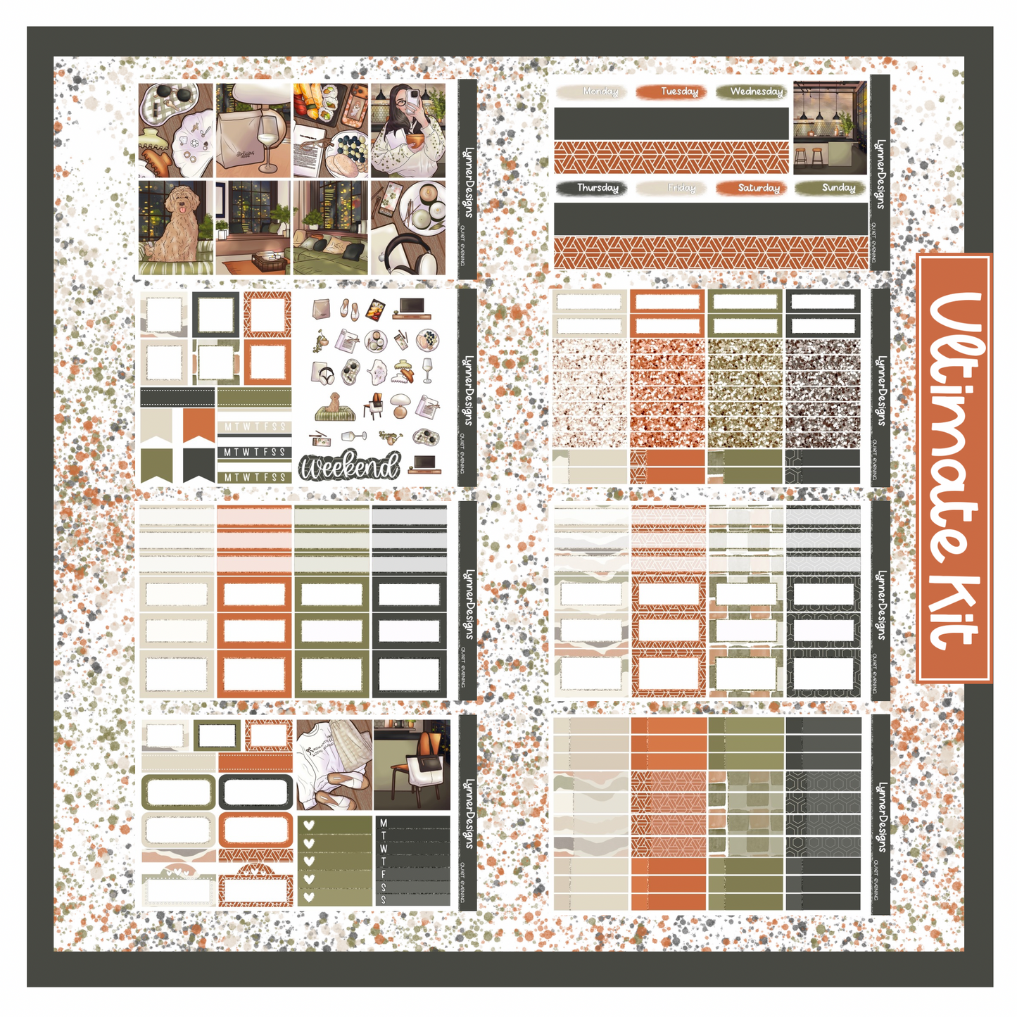 Printable - Quiet Evening - Vertical Weekly Kit