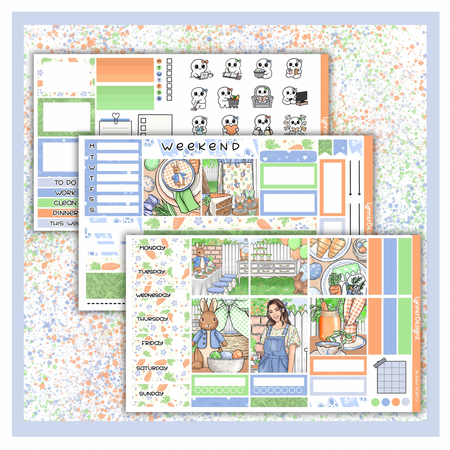 Bunny Party - Hobonichi Cousin Weekly Kit