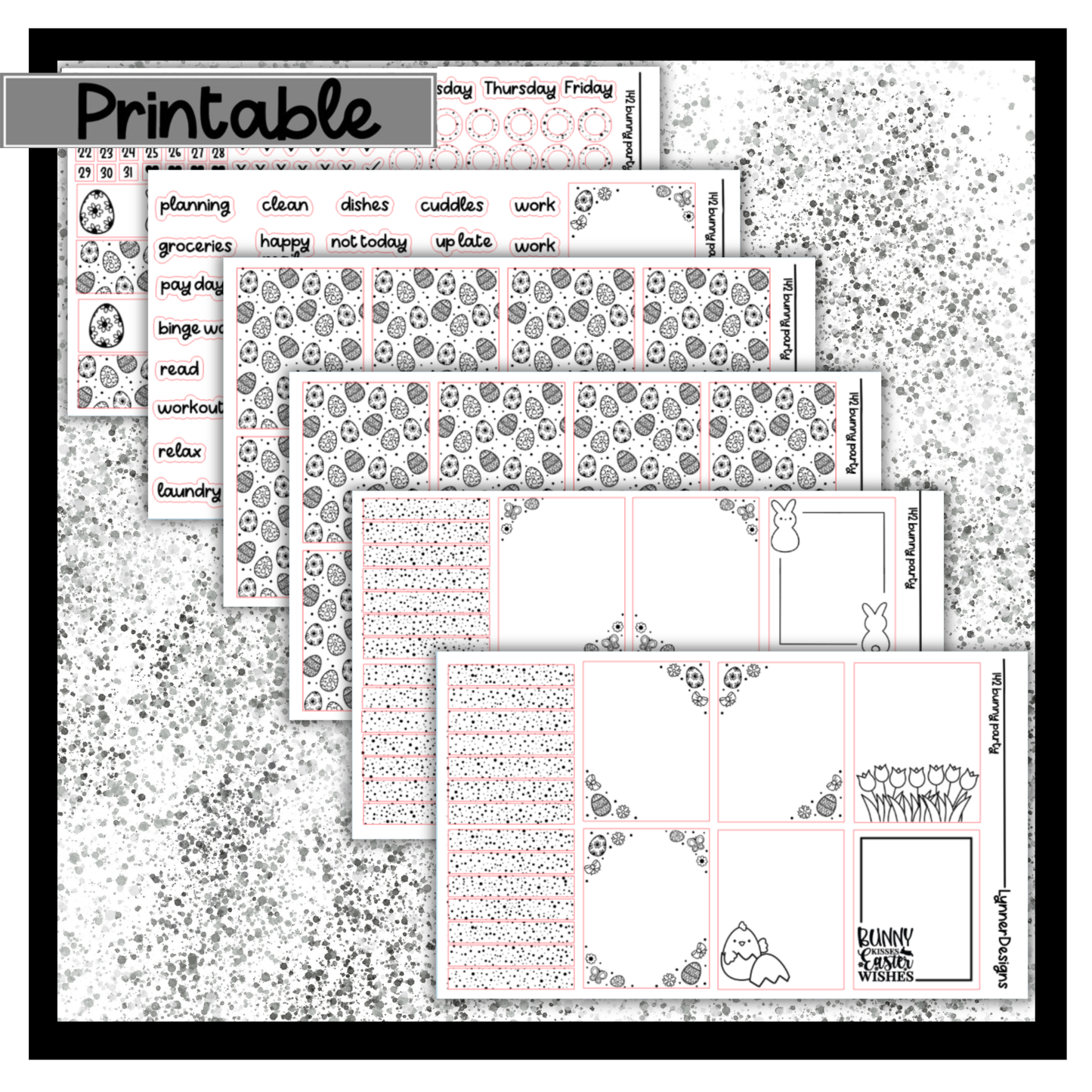 Printable - 142 Bunny Party Foil Pack