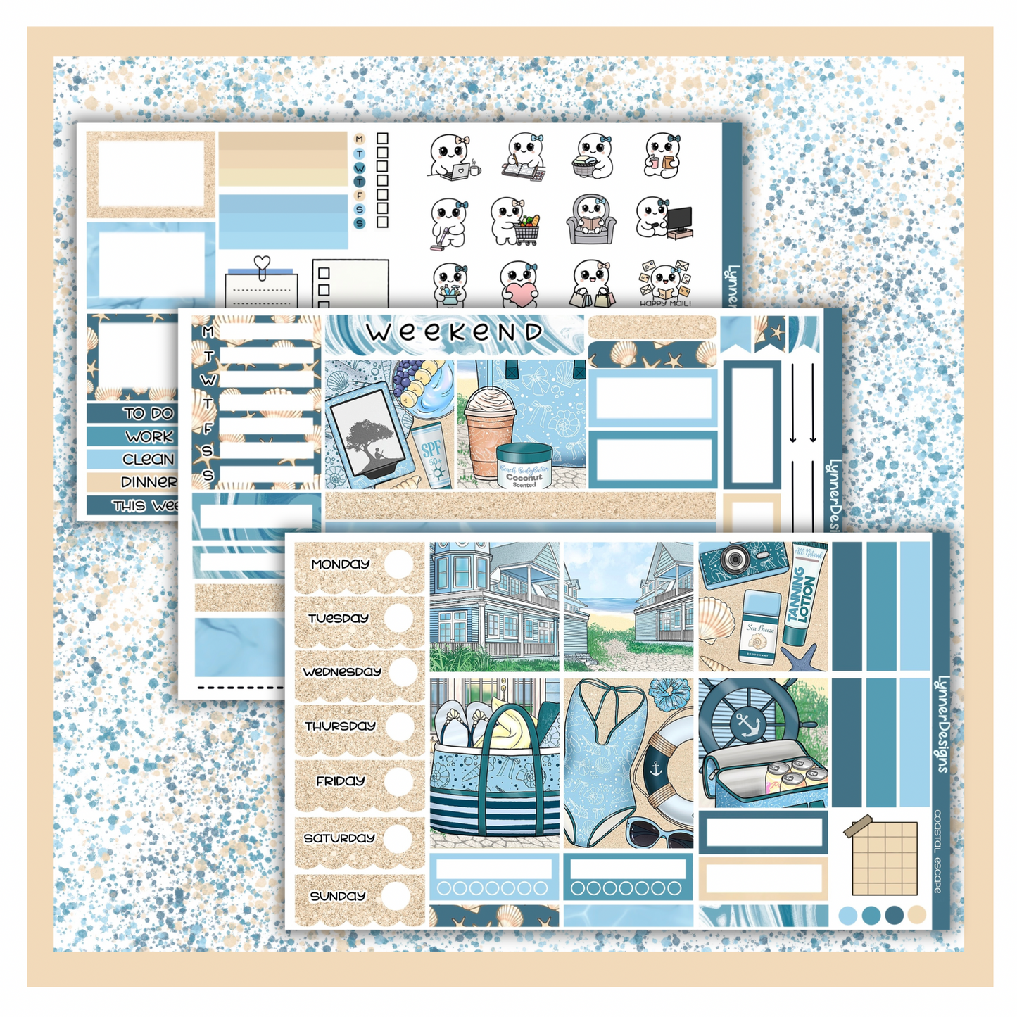 Coastal Escape - Hobonichi Cousin Weekly Kit