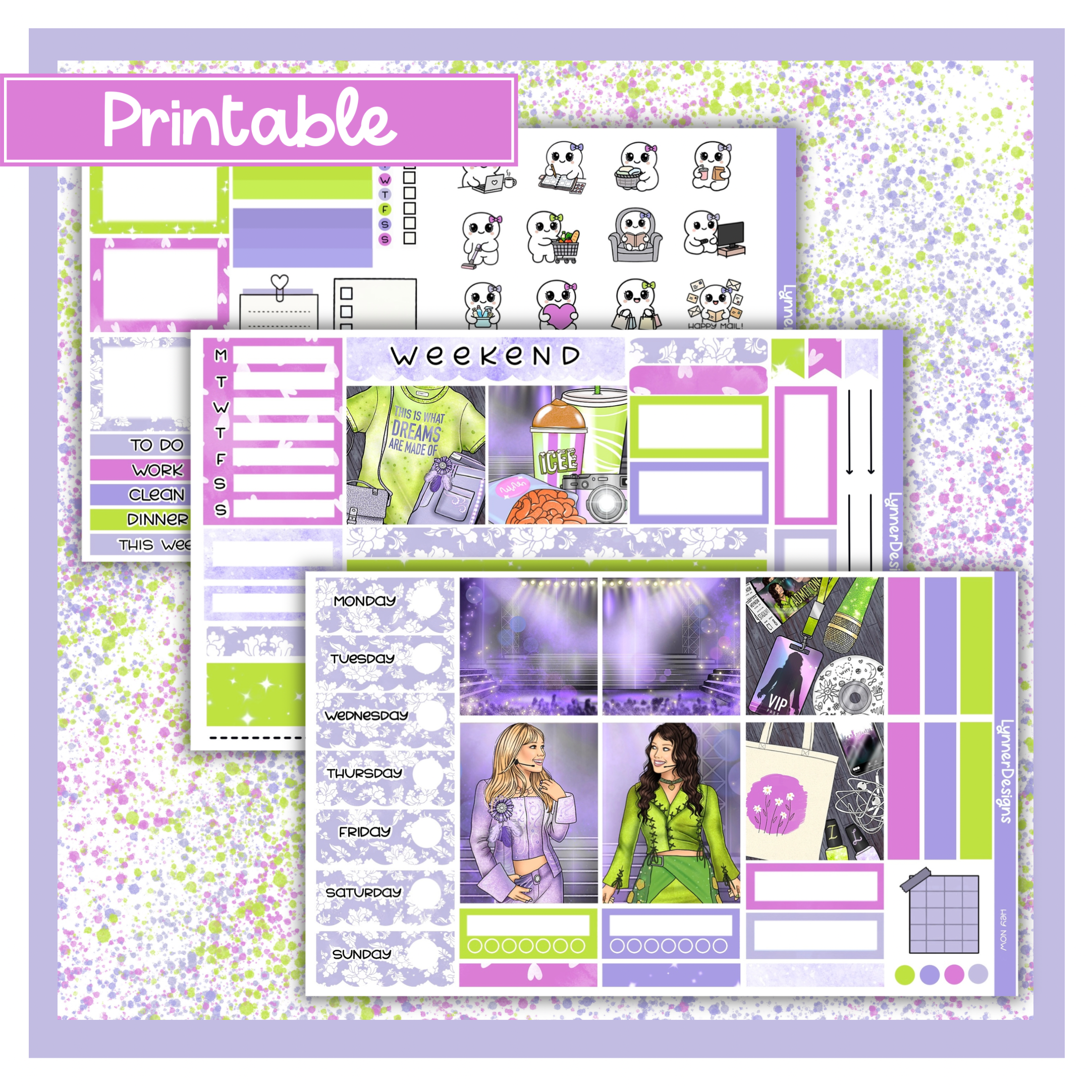 Printable - Hey Now Hobonichi Cousin Weekly Kit – LynnerDesigns