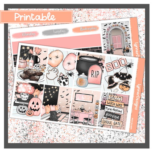 Printable - Pretty Halloween Weekly Kit